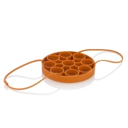 Zavor Silicone Cooking/Egg Rack, Sling & Trivet | BPA-free, Non-stick & Non-scratch, Orange