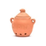 Fox Run Garlic Keeper, Terra Cotta, Red, 4.25 X 5.25 X 5.25 Inches