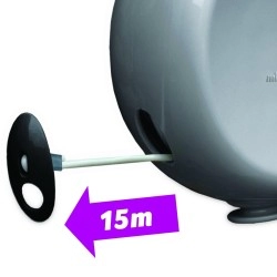 Minky Homecare Outdoor Retractable Clothesline - Heavy Duty PVC Coated Line - Energy and Space Saving Removable Laundry Drying Line - 49 Feet (Gray)