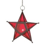 Gallery Of Light 12288 Red Glass Star Lantern, Multicolor