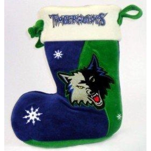 Forever Collectibles Nba Minnesota Timberwolves Holiday Stocking, Team Colors, One Size