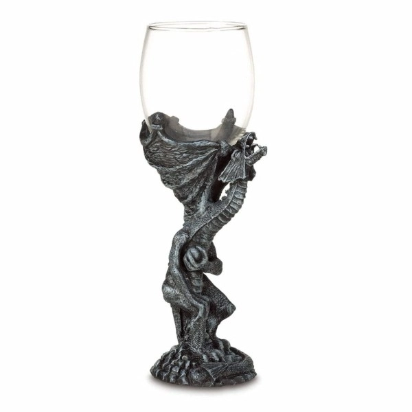 Gift Warehouse Dragon Style Goblet, 3&Quot X 3&Quot X 8&Quot, Gray