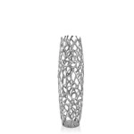 Modern Day Accents 3603 Rama Silver L Twigs Barrel Floor Vase, Statement Piece, Floor Standing, Tall Vase, Corner Decor 9 Lx 9 W X 315 H, Large Floor Vase Room Decor, Office Decor, House Decor