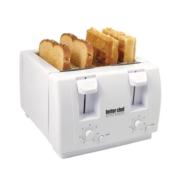 Better Chef 4 Slice Dual-Control Toaster In White,Im-241W