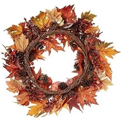 Nearly Natural 4648 Harvest Wreath Fall, 28-Inch