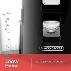 Black+Decker 400-Watt Fruit And Vegetable Juice Extractor, Black, Je2200B