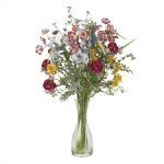 Nearly Natural 4696 Veranda Garden Silk Flower Arrangement, Mixed