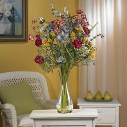 Nearly Natural 4696 Veranda Garden Silk Flower Arrangement, Mixed