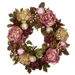 Artificial Peony Hydrangea Wreath