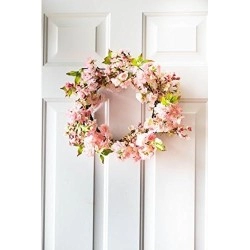 Nearly Natural 4783 Cherry Blossom Wreath, 24-Inch, 5