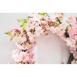 Nearly Natural 4783 Cherry Blossom Wreath, 24-Inch, 5