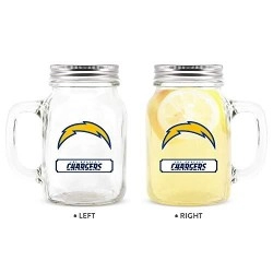 Nfl Los Angeles Chargers 20Oz Glass Mason Jar