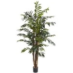 Nearly Natural 5329 Bamboo Palm Silk Tree, 5-Feet, Green