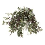Nearly Natural 6697 Wandering Jew With Metal Planter Decorative Silk Plant, Green,6.75