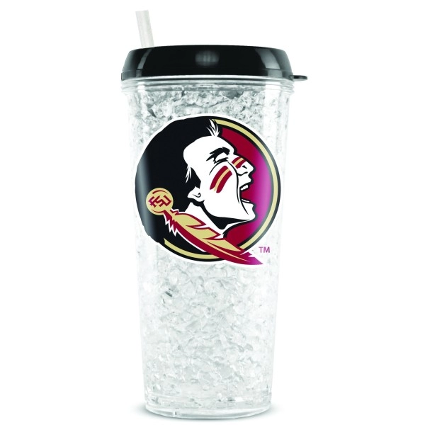 Duck House Ncaa Florida State Seminoles 16Oz Crystal Freezer Tumbler With Lid And Straw