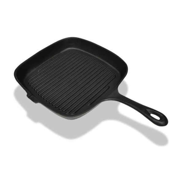 Vidaxl Grill Pan Skillet Cast Iron Frying Pans Cookware Kitchen Camping Bbq