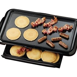 Brentwood Ts-840 Non-Stick Electric Griddle With Drip Pan, 10 X 20 Inch, Black