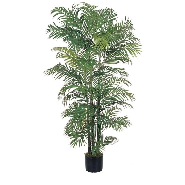 Nearly Natural 5002 Areca Decorative Silk Palm Tree, 6-Feet, Green