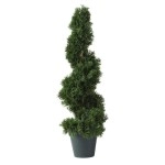 Nearly Natural 5160 2Ft Cedar Spiral Silk Tree (Indooroutdoor),Green