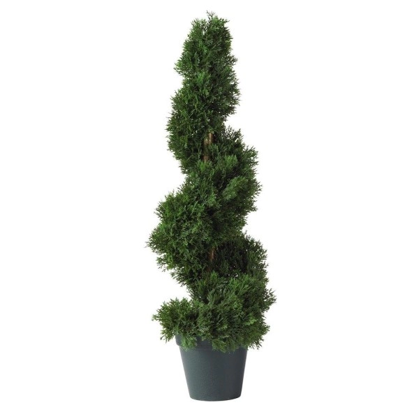 Nearly Natural 5160 2Ft Cedar Spiral Silk Tree (Indooroutdoor),Green