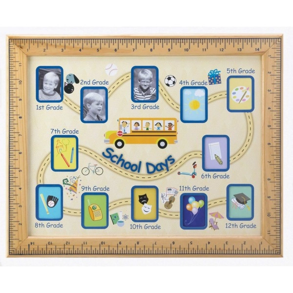 Accent Plus 13854 School Days Photo Frame, Multicolor