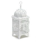 Koehler Filigree Candle Lantern White