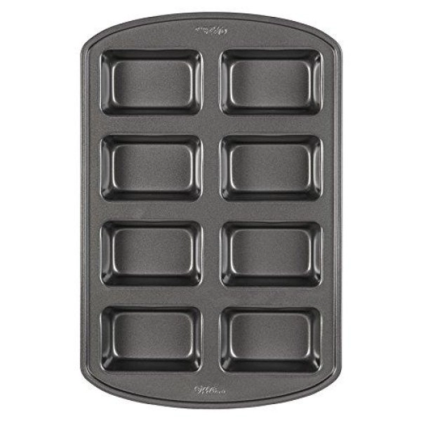 Wilton Perfect Results Non-Stick Mini Loaf Pan, 8-Cavity, 15.2 In X 9.5 In X 1.6, Gray