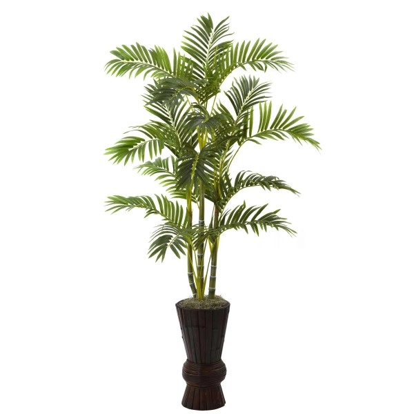 Nearly Natural 5927 62-Inch Areca Tree With Decorative Planter, Green