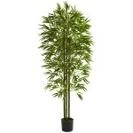 Nearly Natural 5386 Bamboo Uv Resistant Tree, 6-Feet, Green,72