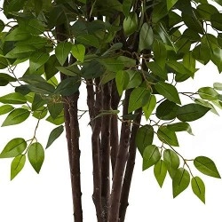 Nearly Natural 5402 6.5Ft. Deluxe Ficus Tree,Green,48X48X78