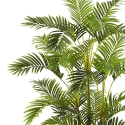 Nearly Natural 6.5Ft. Areca With Decorative Planter Silk Tree, Green,78