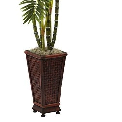 Nearly Natural 6.5Ft. Areca With Decorative Planter Silk Tree, Green,78