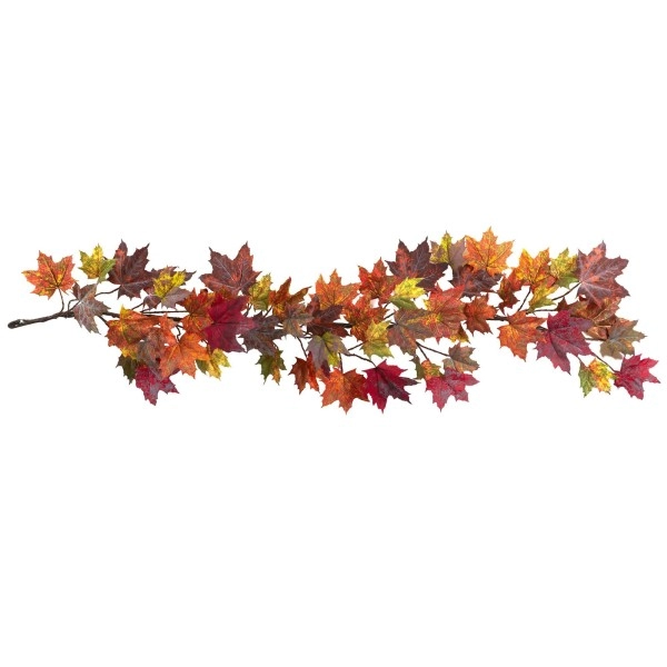 Nearly Natural 4939 Maple Leaf Garland, 60-Inch, Multicoloredorange