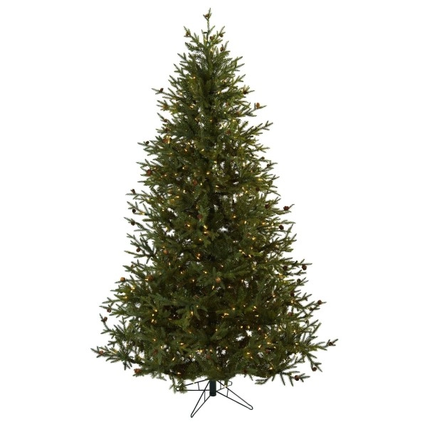 Nearly Natural 5373 75-Feet Classic Pine And Pine Cone Christmas Tree, Green