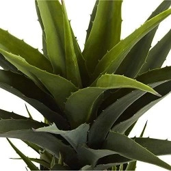 Nearly Natural 30In Agave Artificial Plant With Black Planter, Green