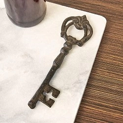 Twine Key Bottle Opener, Cast Iron Vintage Bottle Opener, Remove Bottlecaps, Vintage Design, 55 Inches, Distressed Finish, Set Of 1