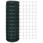 Vidaxl Euro Fence For Home And Garden - Green Pvc Coated Steel Wire - Rust Resistant, Uv Protected, Versatile Fencing Solution - 82Ftx2.6Ft