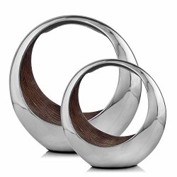 Modern Day Accents Bronze Anillo 2-Tone Decorative, Small, Aluminum, Tabletop, Accents, D