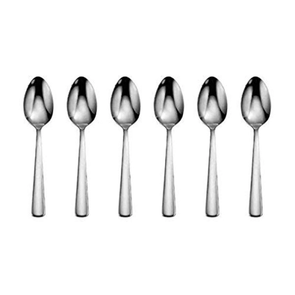 Oneida Aptitude Everyday Flatware Dinner Spoons 18/0 Stainless Steel, Set Of 6, Silverware Set