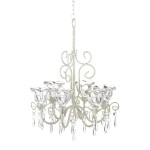 Zings & Thingz 57071441 Crystal Blossom Chandelier, White