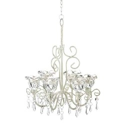 Zings & Thingz 57071441 Crystal Blossom Chandelier, White