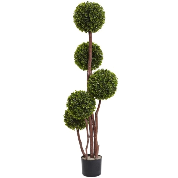 Nearly Natural 5428 4Ft. Boxwood Topiary Tree Uv Resistant (Indoor/Outdoor),Green,4-Feet
