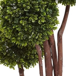 Nearly Natural 5428 4Ft. Boxwood Topiary Tree Uv Resistant (Indoor/Outdoor),Green,4-Feet