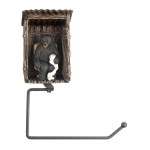 Accent Plus Bear Outhouse Toilet Paper Holder 7.32X3.75X9.5