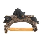 Home Indoor Decorative Black Bear Toilet Paper Holder