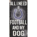 Fan Creations N0640 Indianapolis Colts Football And My Dog Sign