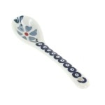 Blue Rose Polish Pottery Garden Bouquet Sugar Spoon