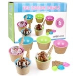 Greenco Ice Cream Bowls And Spoons Set Of 6 Vibrant Colors Kids' Ice Cream Bowls Set Ice Cream Sundae Bowls For Kids Ice Cream Bowl Gift Set Ice Cream Sundae Kit For Summer Holiday Parties