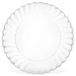 Oasis Creations Premium Hard Plastic Plate Set 50 X 6 Clear Round Plates - Washable & Reusable - Party Supplies For Birthdays, Celebrations, Buffets, Fiestas, Catering & More