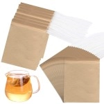 Numola Unbleached Tea Filter Bags With Disposable Drawstring, Biodegradable And Compostable Tea Bags Empty, Wood Pulp Filter Paper Organic Tea Infuser Bag For Loose Leaf Tea 200 Pcs (3.2\'\' X 4.2\'\')